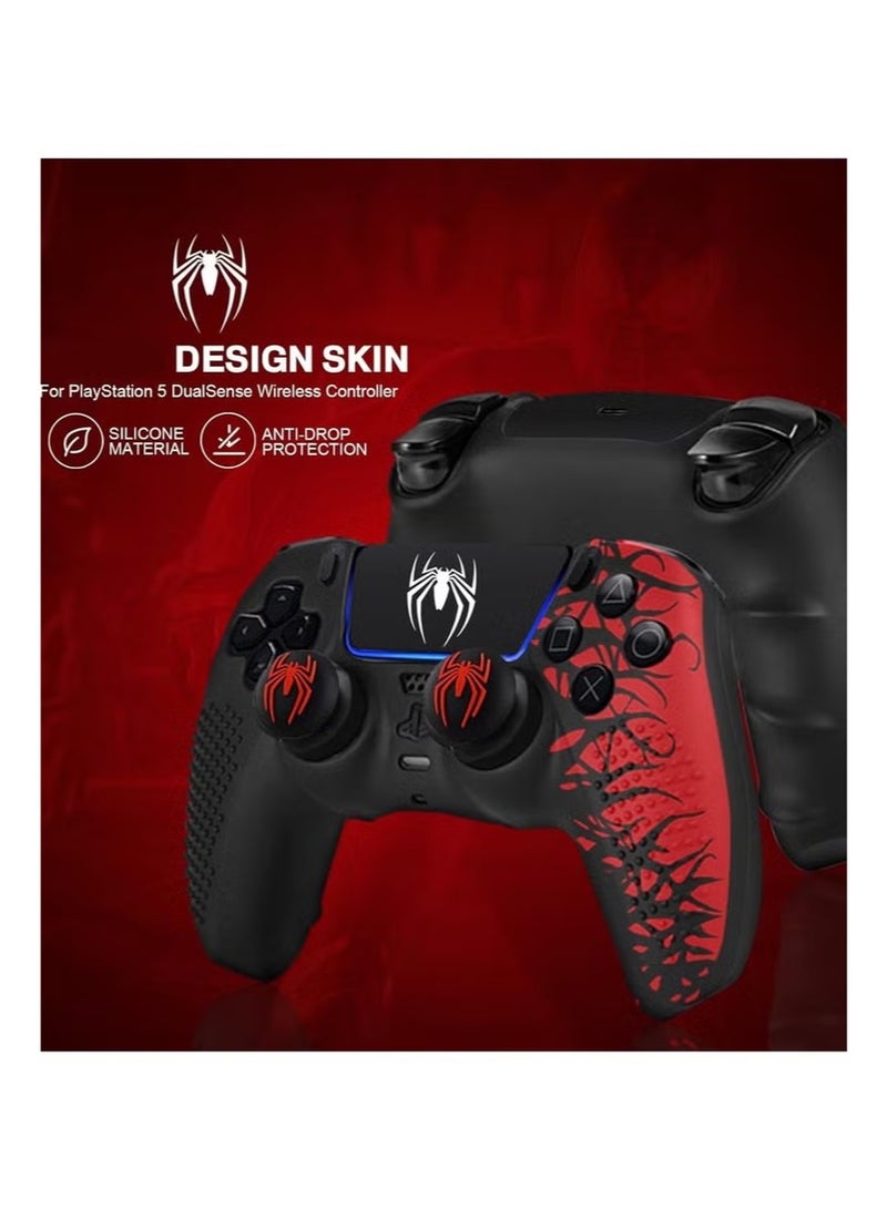 Upgrade Ps5 Controller Skin, Ps5 Controller Accessories, 6 Pcs Thumb Grip Gaps with Touch Pad Sticker, Soft Silicone Grip Cover for PlayStation 5 DualSense Control - Image 2